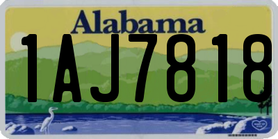 AL license plate 1AJ7818