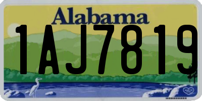 AL license plate 1AJ7819