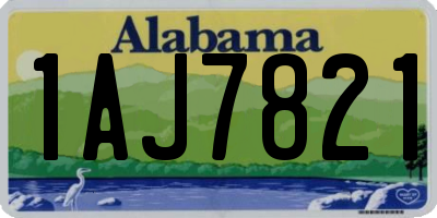 AL license plate 1AJ7821