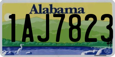 AL license plate 1AJ7823