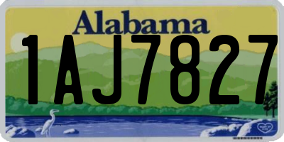 AL license plate 1AJ7827