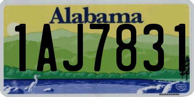 AL license plate 1AJ7831