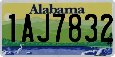 AL license plate 1AJ7832