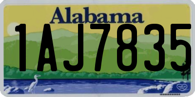 AL license plate 1AJ7835