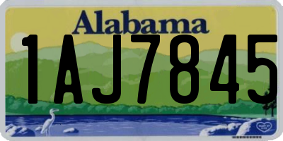 AL license plate 1AJ7845