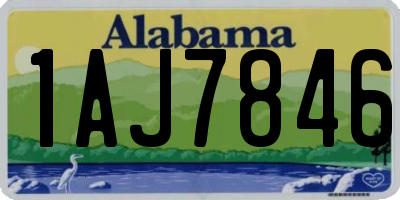 AL license plate 1AJ7846