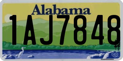 AL license plate 1AJ7848