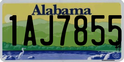AL license plate 1AJ7855