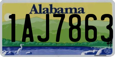 AL license plate 1AJ7863