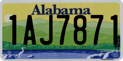 AL license plate 1AJ7871