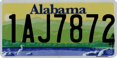 AL license plate 1AJ7872