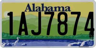 AL license plate 1AJ7874