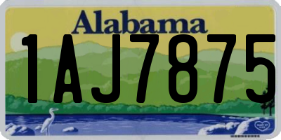 AL license plate 1AJ7875