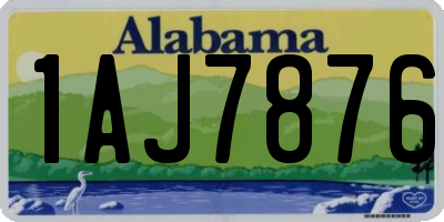 AL license plate 1AJ7876