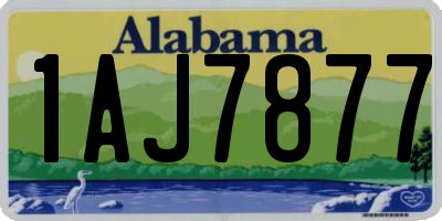AL license plate 1AJ7877