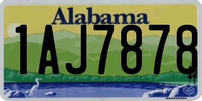 AL license plate 1AJ7878
