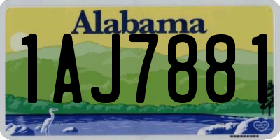 AL license plate 1AJ7881