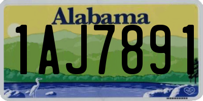 AL license plate 1AJ7891