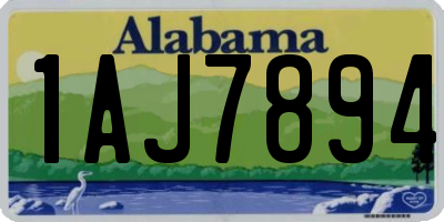 AL license plate 1AJ7894