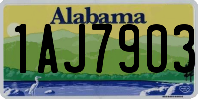 AL license plate 1AJ7903