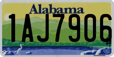 AL license plate 1AJ7906