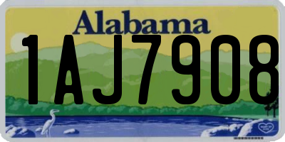 AL license plate 1AJ7908