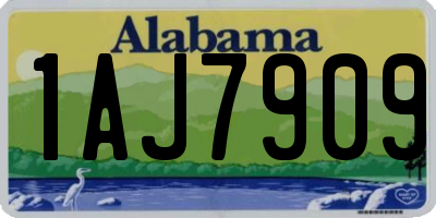 AL license plate 1AJ7909