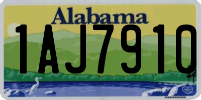 AL license plate 1AJ7910