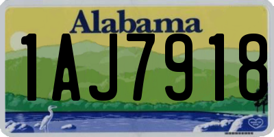 AL license plate 1AJ7918