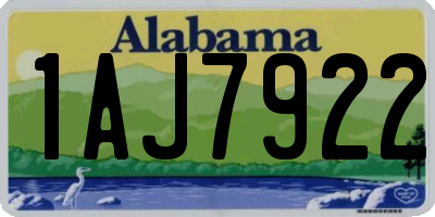 AL license plate 1AJ7922