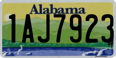 AL license plate 1AJ7923