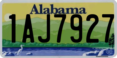 AL license plate 1AJ7927