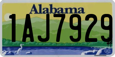 AL license plate 1AJ7929