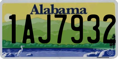 AL license plate 1AJ7932