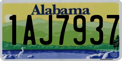 AL license plate 1AJ7937