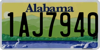 AL license plate 1AJ7940