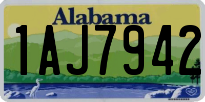 AL license plate 1AJ7942