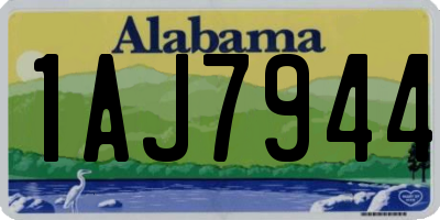 AL license plate 1AJ7944