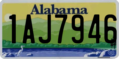 AL license plate 1AJ7946