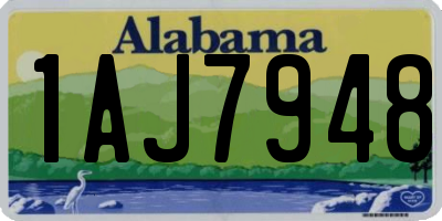 AL license plate 1AJ7948