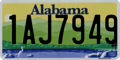 AL license plate 1AJ7949