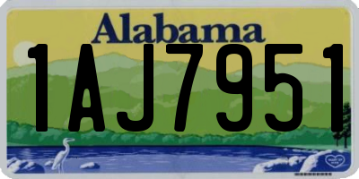 AL license plate 1AJ7951
