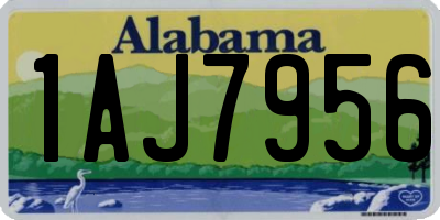 AL license plate 1AJ7956