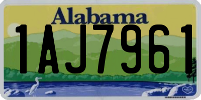 AL license plate 1AJ7961