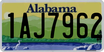 AL license plate 1AJ7962