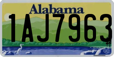 AL license plate 1AJ7963