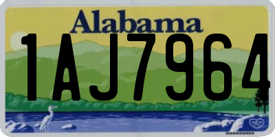 AL license plate 1AJ7964