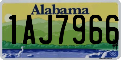 AL license plate 1AJ7966