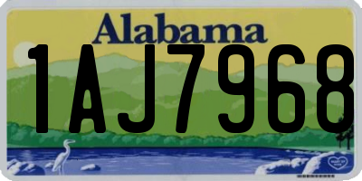 AL license plate 1AJ7968