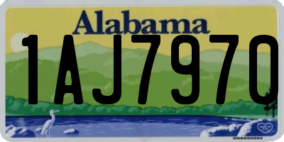 AL license plate 1AJ7970